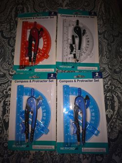 Wexford Compass & Protractor Set – Lot of 4