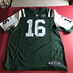 New York Jets Jersey Large Nike Number 16 Saunders