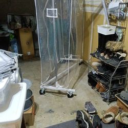 Covered Garment Rack