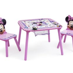Mini Mouse Kids Table And Chairs Set