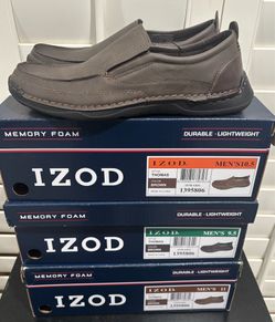 New IZOD Thomas Men's Brown Slip-On Memory Foam Shoes (Men’s Size 9.5, 10.5 & 11) - $25