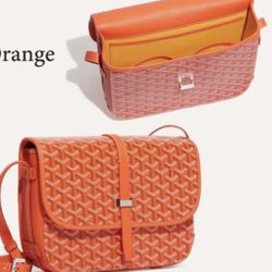 Belvedere Orange Goyard Crossbody Bag For Sale 