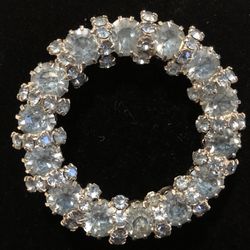 Weiss Deep Blue Circle Pin Broach