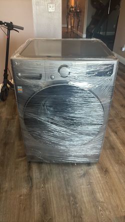 Grey front load washer