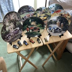 Collectible Automobile Porcelain Plates 