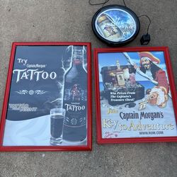 Captain Morgan pic/clock lot
