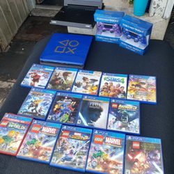 $175! 2 Controller & Blue PS4 Slim 1000GB. $250! G Story Monitor $25! Per Game or 5 for $100! Trade are welcome $700