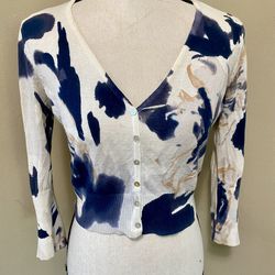XXI Tie Dye Cropped Cardigan Sweater Women’s M