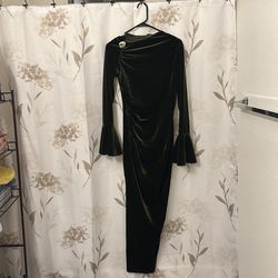 Forest Green Velour Dress