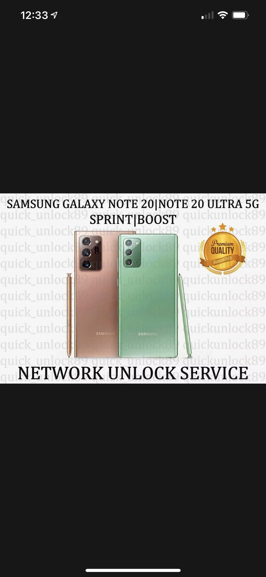 SAMSUNG NOTE 20 NOTE 20 ULTRA SPRINT BOOST UNLOCK