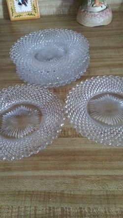 6) glass saucers