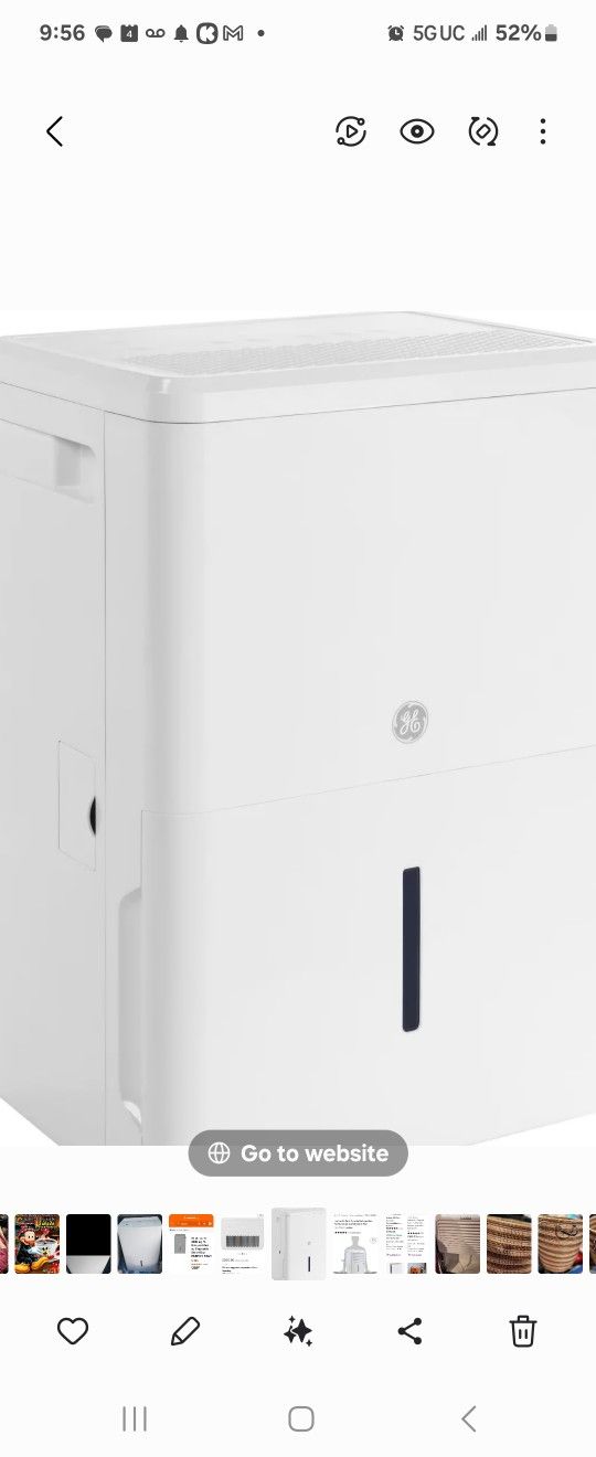 GE Dehumidifier ADEL50LW1