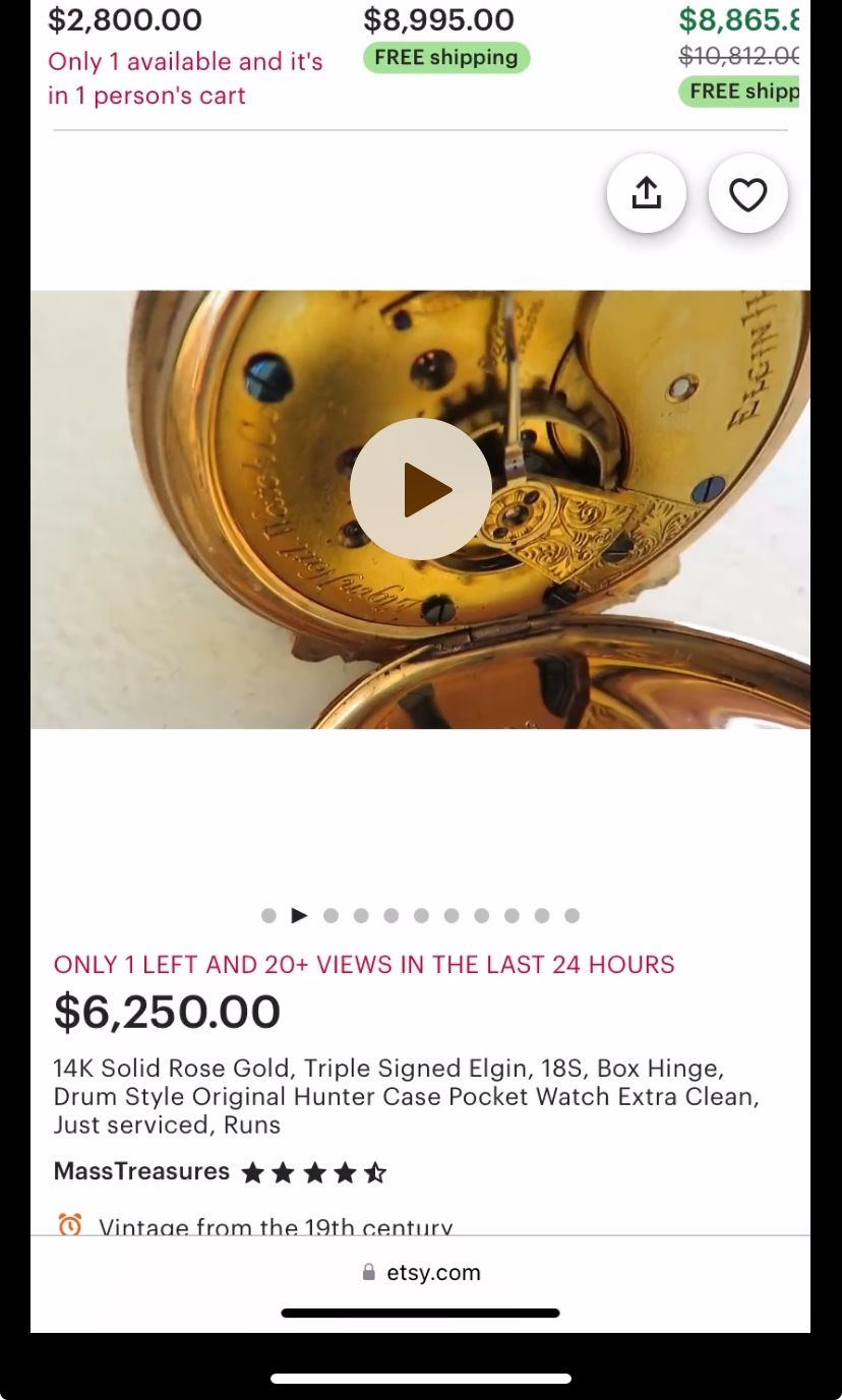 Gold Pocket Watch