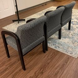 7 Blue Armchair/office Chair/Outdoor Or Inside Chairs/Cash Only 