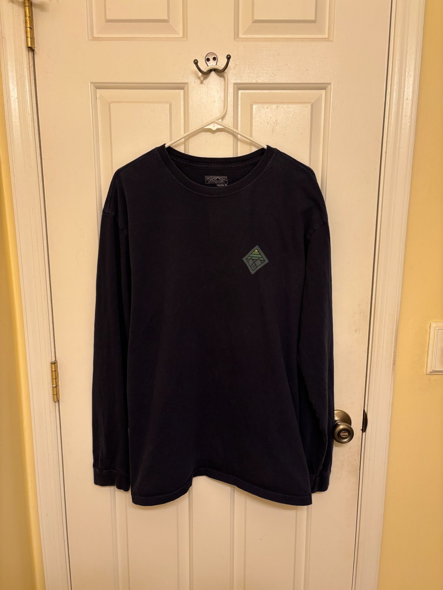 Patagonia Casual Black Outdoor Mountaintop Comfortable Long Sleeve Shirt 