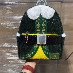 Loungefly Warner Brothers Elf Buddy Sequin Cosplay Mini Backpack