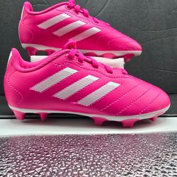 Pink Adidas Kids Size 12 Soccer Cleats Goletto VIII FG Pink and White