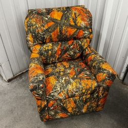 Old West Furniture Custom Made in USA Kid's (Orange With Camouflage) Recliner