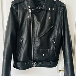 The Alley Chicago Men’s Leather Motorcycle Jacket