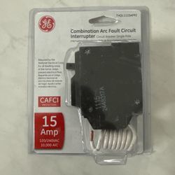 GE THQL1115AFP2 15A 120/240VAC 1-Pole CAFCI/AFCI Circuit Breaker