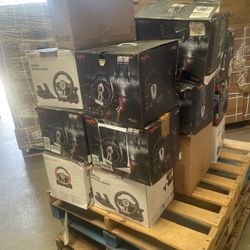 1 Pallet Of Excellent Used Car Sim Simulator Race Racing Steering Wheel with Pedals for PS,Xbox One, Xbox Series X/S, Nintendo Switch, Etc. 