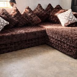 🔥 HOT DARK BROWN SECTIONAL – CHOCOLATE EDITION 🔥  $899 • $0 DOWN • Payments as low as $76 