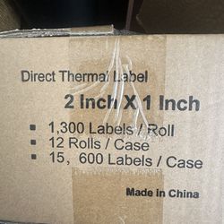 Direct thermal label 2 Inch X 1 Inch 