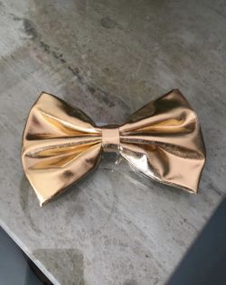 Gold Metallic Bow Hair clip