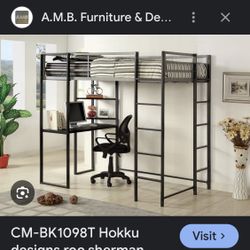 Bunk Bed W/ Desk- $100obo