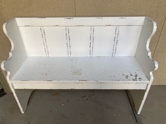White bench