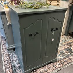 Newly Refinished Green/Gray Cabinet 