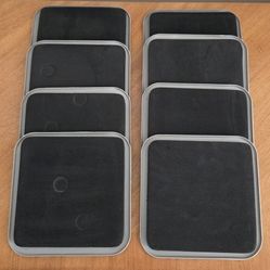 Furniture Moving Carpet Sliders Large 8" Square Slider Protector, 8pcs