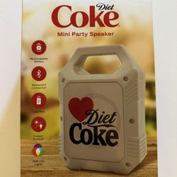 Diet Coke Bluetooth Mini Party Speaker Brand New With Lights Indoor/Outdoor