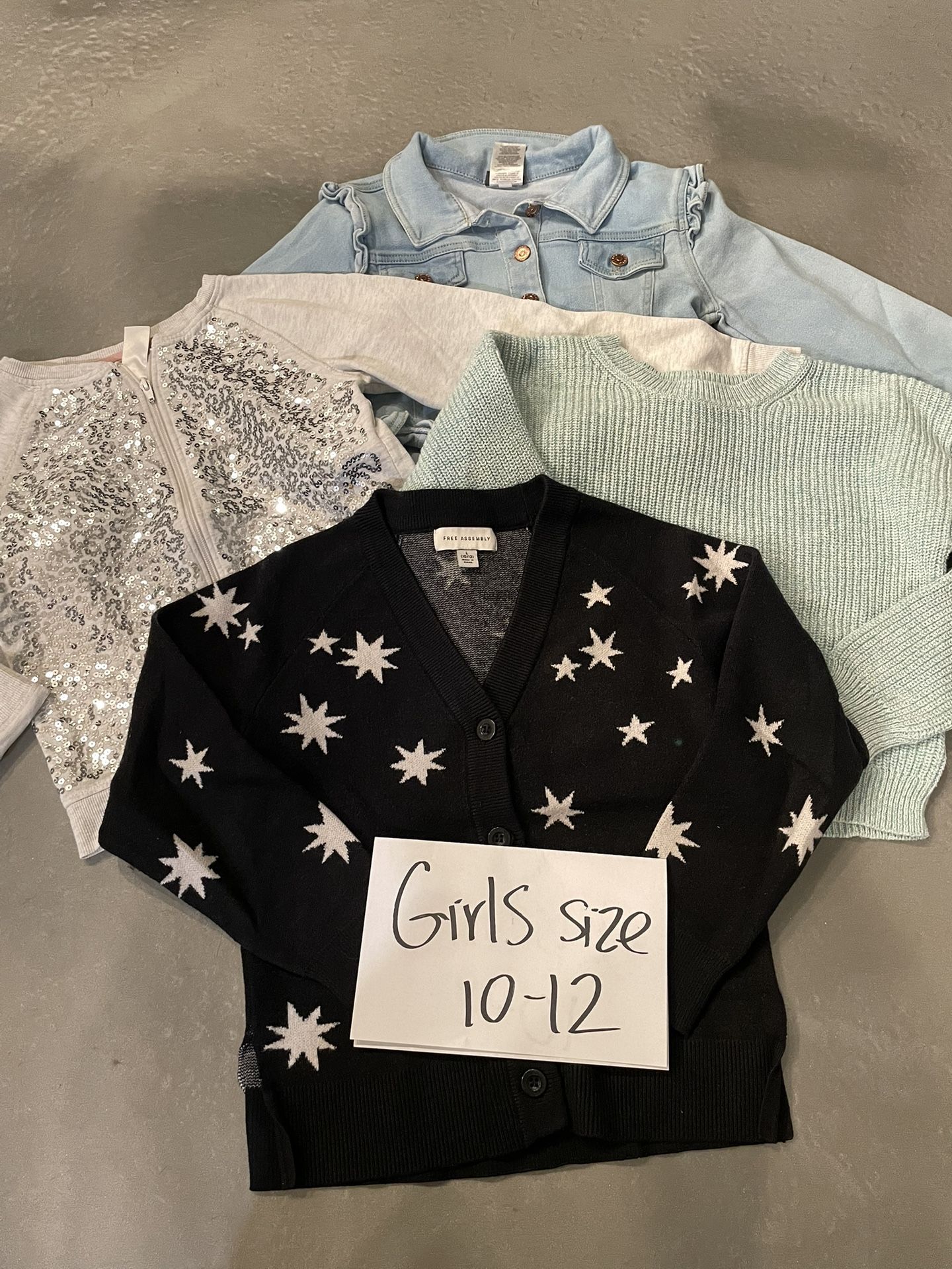 Girls sweater and jacket bundle
