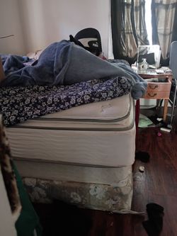 Queen size bed with frame