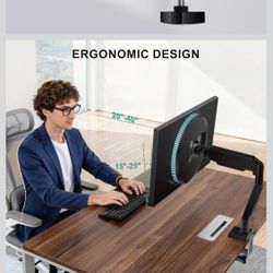 WALI Single Monitor Mount, Gas Spring Monitor Arm 17-34