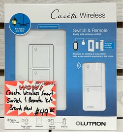 Caseta Wireless Smart Switch & Remote  Kit Brand New