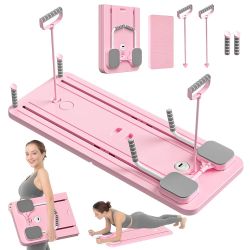 Pilates Board - Pilates Reformer Set, Multi-Purpose Foldable Pilates Reformer Board for Home, 5 in 1 Pilates Sliding Board