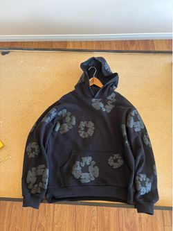 Black denim tears hoodie Large