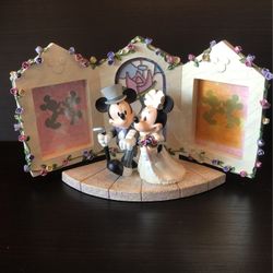 Disney Mickey And Minnie Bride And Groom Photo Frame