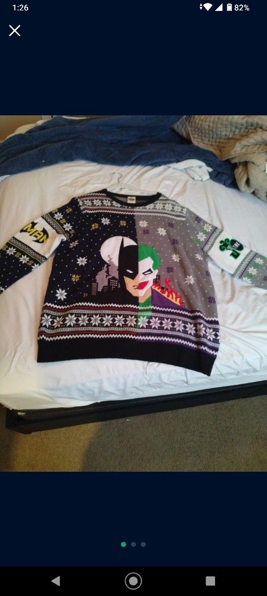Batman/Joker Christmas mas Sweater