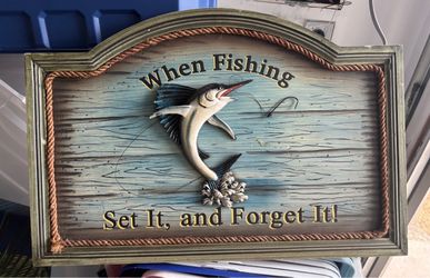 Gone Fishing wood sign