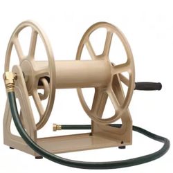 Hampton Bay Commercial Wall-Mount Hose Reel Tan Powder Coated Finish New