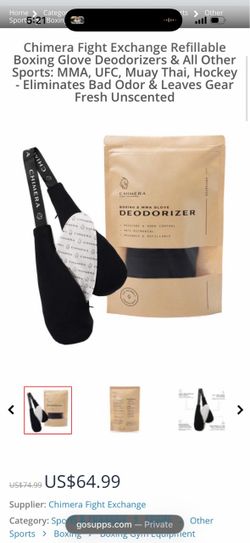 Chimera Boxing & MMA Glove Deodorizer – Odor & Moisture Control
