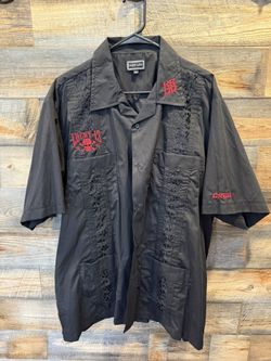 Kroq  x Lucky-13 Weenie Roast Crew Guayabera