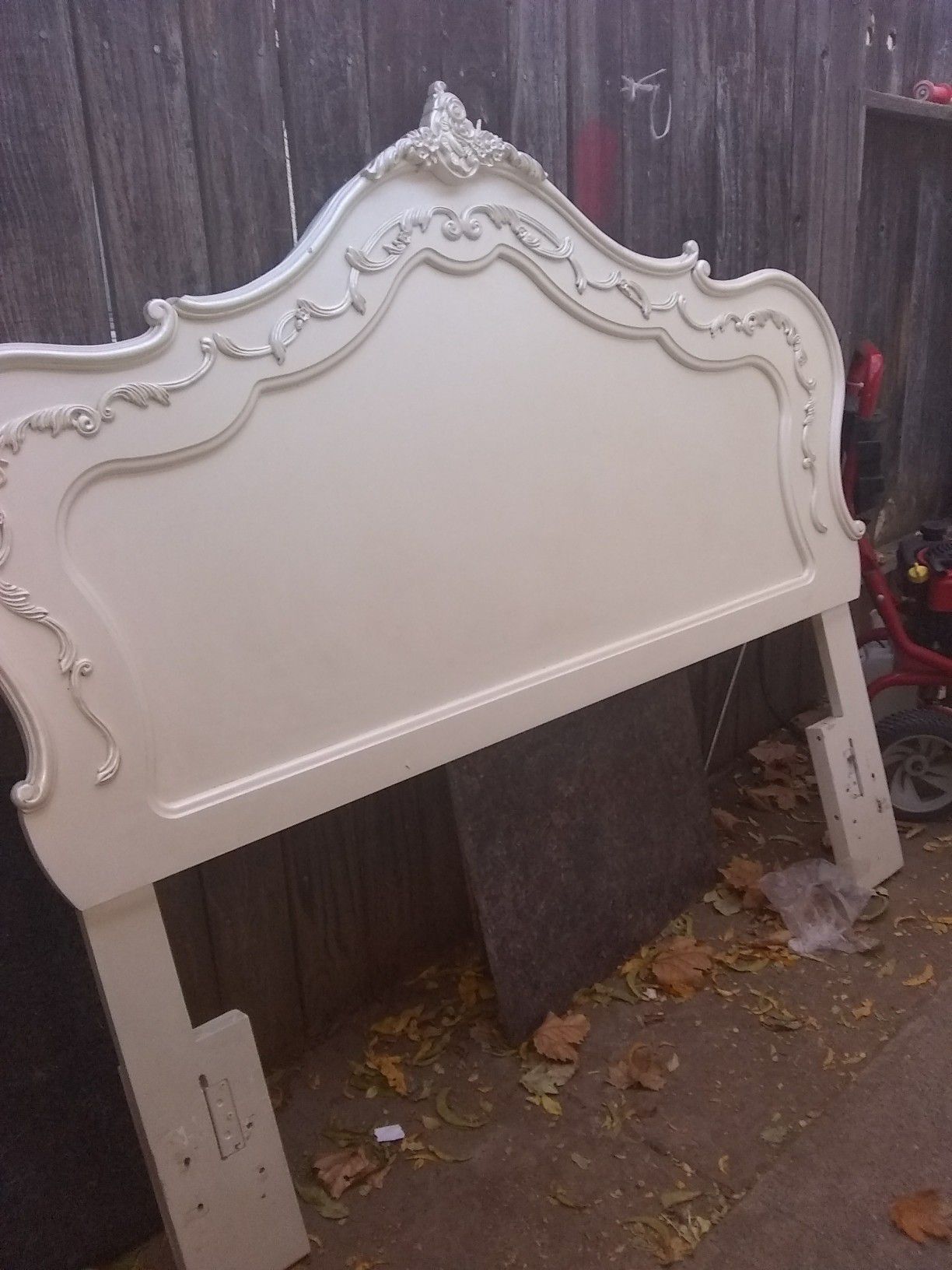 Queen or full size headboard color pearl