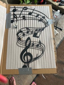 Music metal wall art