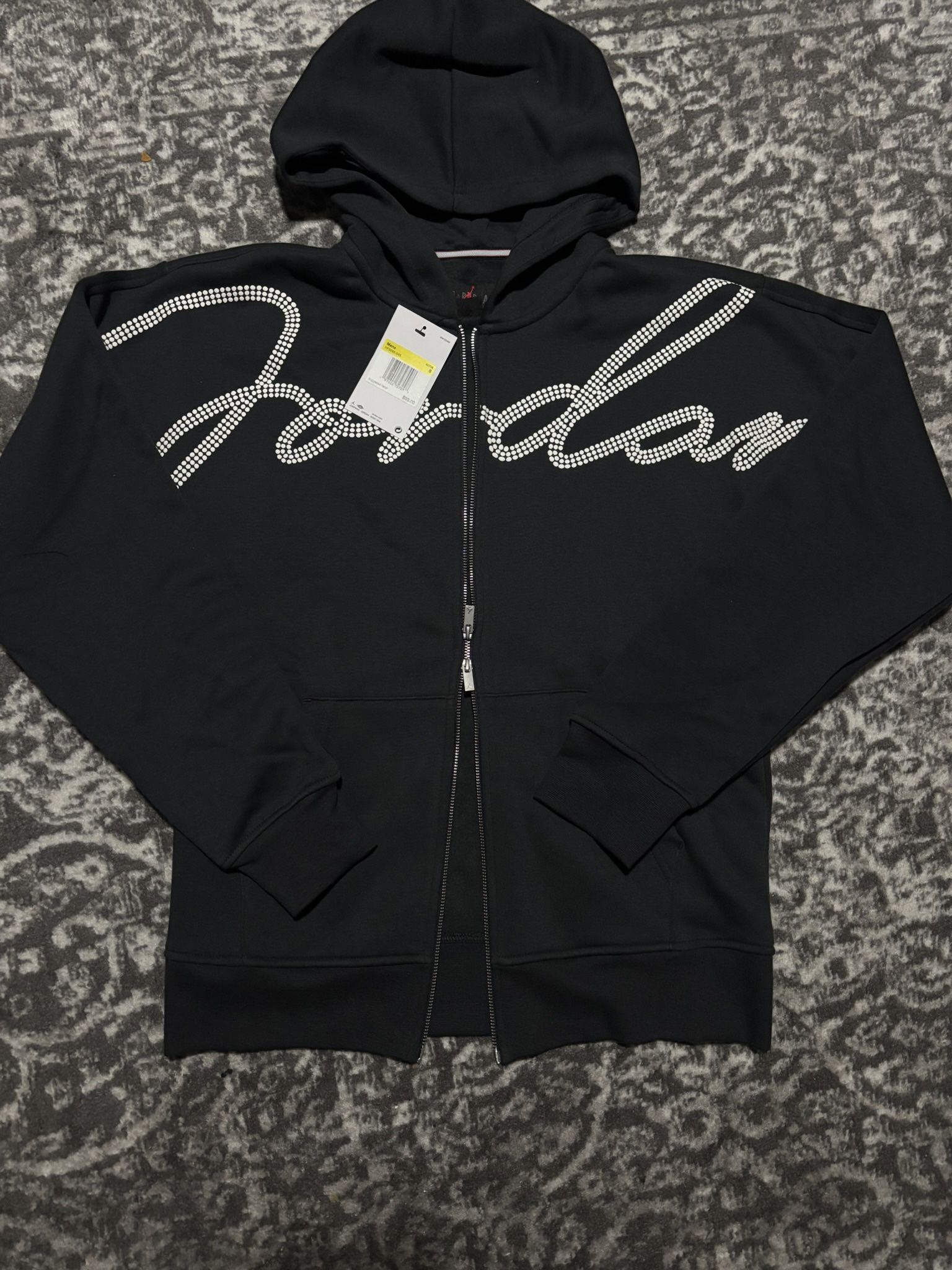 Jordan double-zip hoodie with cool puff print