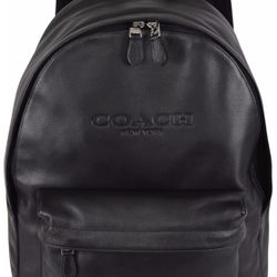 Coach Black Leather Campus Rucksack Backpack