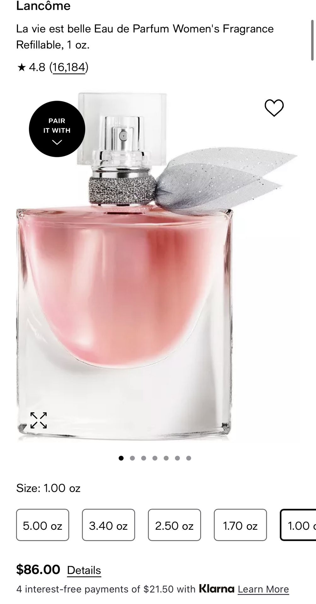 Lancôme La vie est belle Eau de Parfum Women's Fragrance 1 Fl Oz